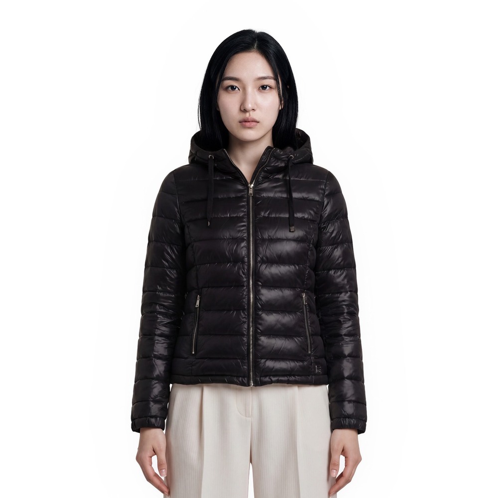 Andrew Marc Packable Down Puffer Jacket Coat Women's Size Medium Black